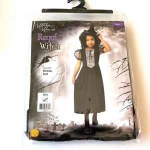 WITCHES & WIZARDS New Girls Small (4-6) Regal Witch Childs Costume RW2